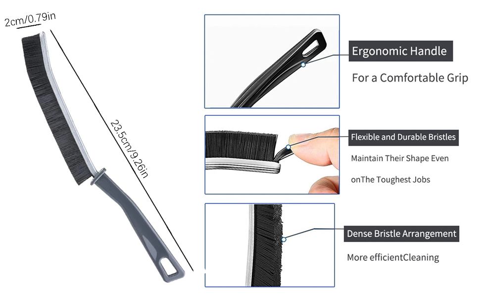 Gap Cleaning Brush Multifunctional Angle Gap Brush Tool for Window Track, Sink Bathroom Shower Floor